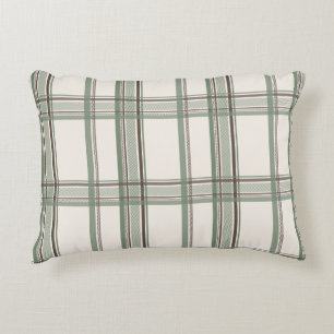 Cojín Decorativo Suave Plaid Crema de Salvia Estética