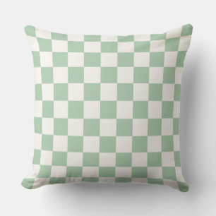 Cojín Decorativo Suave Verde Salvia Buffalo Check Farmhouse