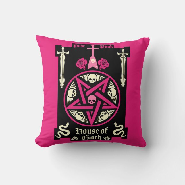 Cojín Decorativo Subcultura gótico Post Punk Music (Anverso)