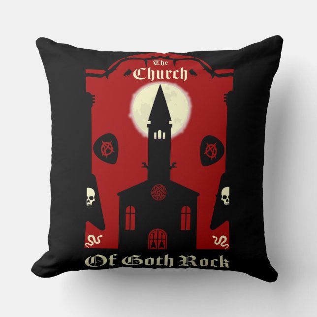 Cojín Decorativo Subcultura gótico Post Punk Music (Anverso)