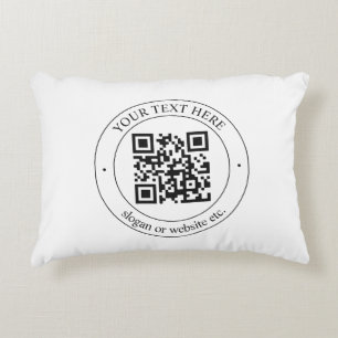 Cojín Decorativo Sube tu propio código QR y texto personalizable
