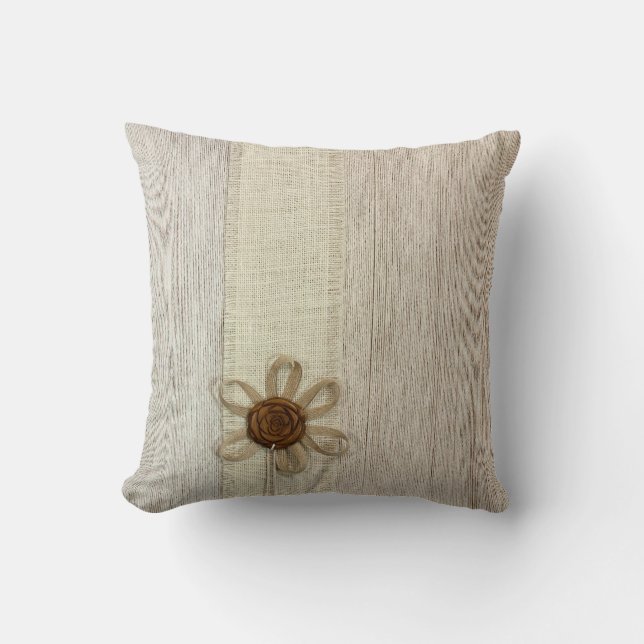 Cojín decorativo subió cinta beige elegante (Anverso)