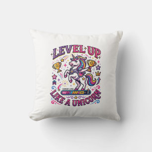 Cojín Decorativo Subir de Nivel como un Unicornio Comercial Lindo R