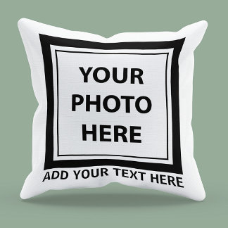 Cojín Decorativo Subir imagen foto y agregar texto – Personalizar