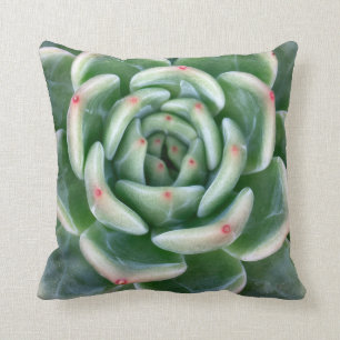 Cojín Decorativo Succulent inclinado rojo verde