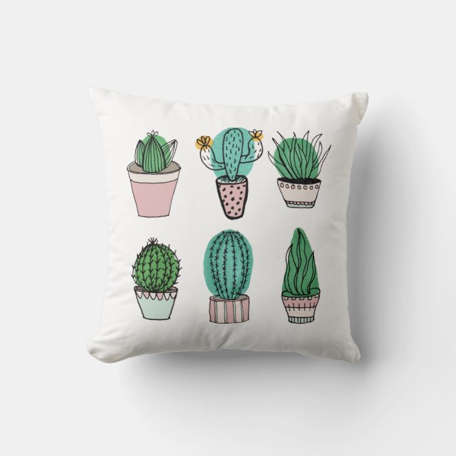 Cojín Decorativo Suculento de cacti (Anverso)
