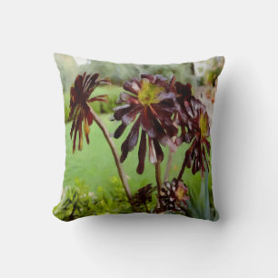 Cojín Decorativo Suculento marrón