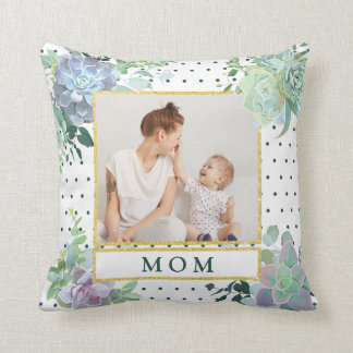 Cojín Decorativo Suculento Tema Mamá Foto Pillow