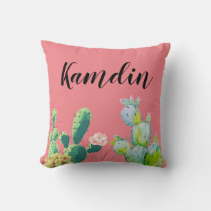 Cojín Decorativo Suculentos Cactus Bohemian Pillow Personalizado