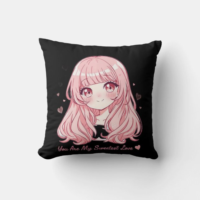 Cojín Decorativo Sudadera Anime Valentín Lindo (Anverso)