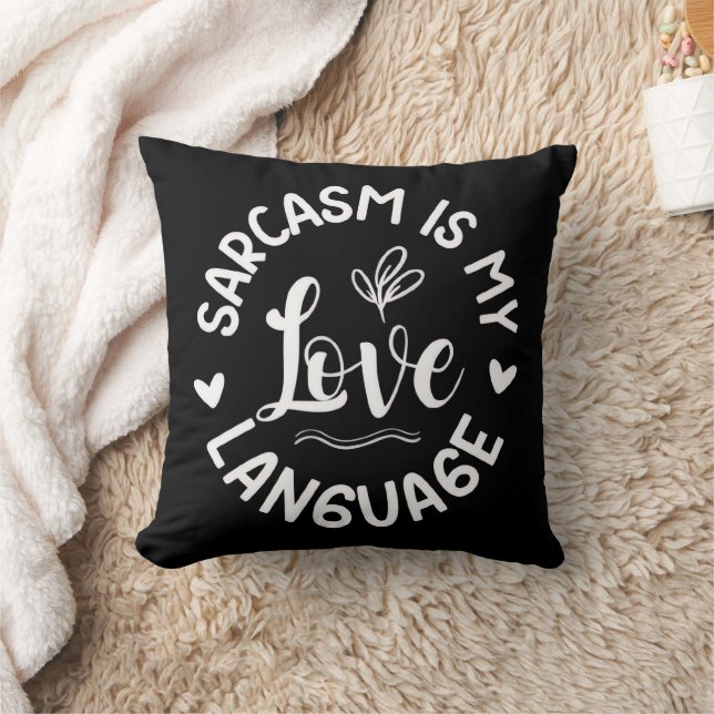 Cojín Decorativo Sudadera con capucha Sarcasmo es mi amor (Manta)
