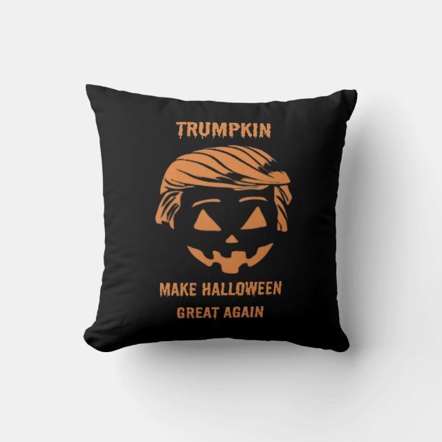 Cojín Decorativo Sudadera, Trumpkin, Halloween Merch Classic (Anverso)
