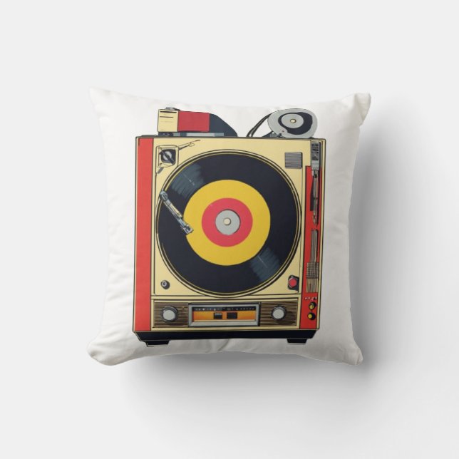 Cojín Decorativo Suelta al DJ Beat (Anverso)