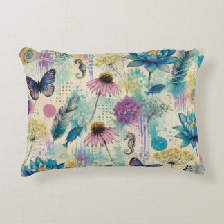 Cojín Decorativo Sueño Acuático Floral Vibrante