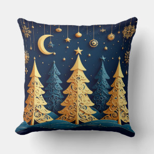 Cojín Decorativo Sueño de árbol estrellado – Capricho dorado