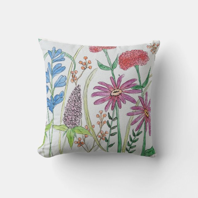 Cojín Decorativo Sueño de flores silvestres (Anverso)