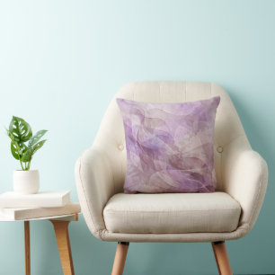 Cojín Decorativo Sueño de Lavanda Remolino Lila Malva Lavanda