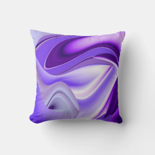 Cojín Decorativo Sueño de nieve púrpura, arte de arcoiris abstracto