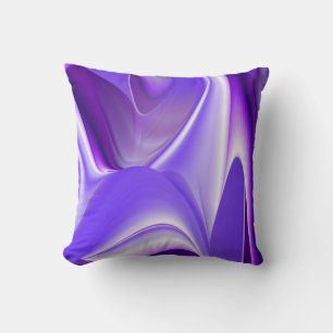 Cojín Decorativo Sueño de nieve púrpura, arte de arcoiris abstracto