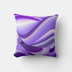 Cojín Decorativo Sueño de nieve púrpura, arte de arcoiris abstracto