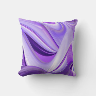 Cojín Decorativo Sueño de nieve púrpura, arte de arcoiris abstracto