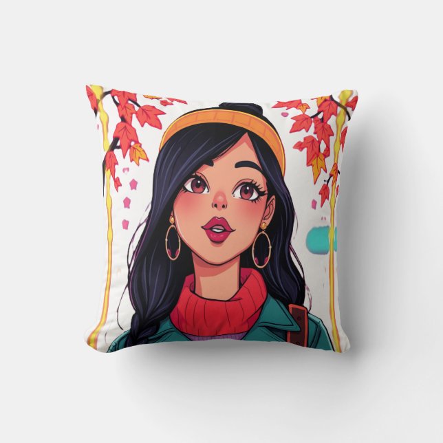 Cojín Decorativo ✨ Sueño de Otoño Dorado ✨ (Anverso)