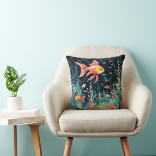 Cojín Decorativo Sueño de pescado, perfección acuario,