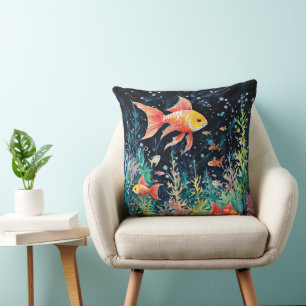 Cojín Decorativo Sueño de pescado, perfección acuario,