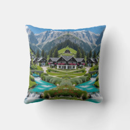 Cojín Decorativo "Sueño en los Alpes - la serenidad se encuentra co