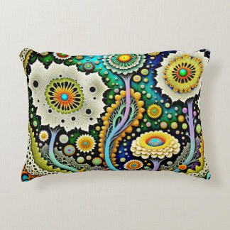 Cojín Decorativo Sueño floral de Zentangle