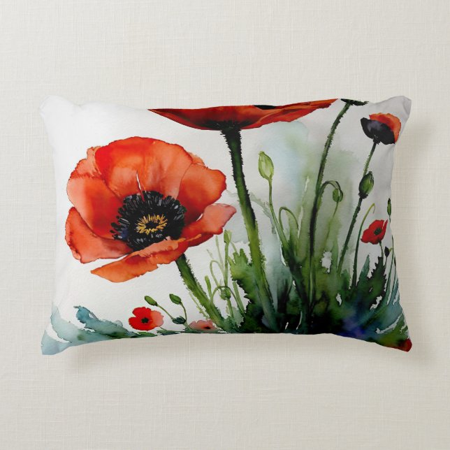Cojín Decorativo Sueños de amapola (Anverso)