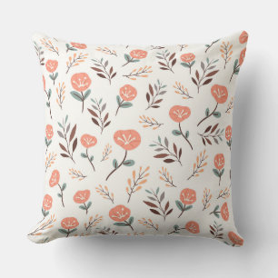 Cojín Decorativo Sueños de amapolas rojas escandinavas