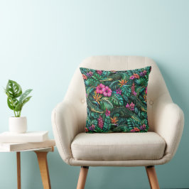 Cojín Decorativo Sueños de Jungla de Cocodrilos Patrón Superficie T