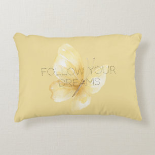 Cojín Decorativo Sueños de Mariposa Amarilla