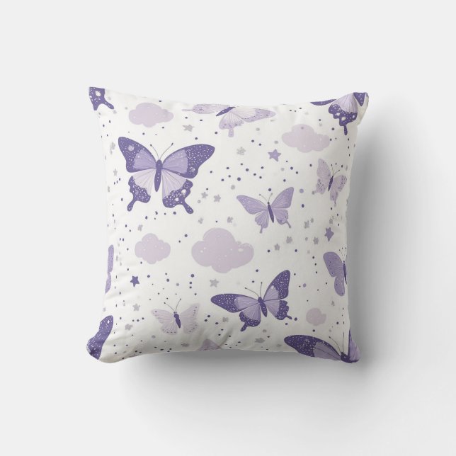 Cojín Decorativo Sueños de mariposa de Lavender (Anverso)
