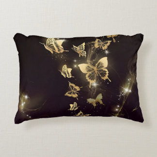 Cojín Decorativo Sueños de mariposa dorada