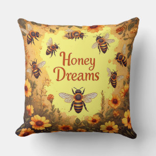 Cojín Decorativo Sueños de Miel Para Apicultores y Amantes de las A