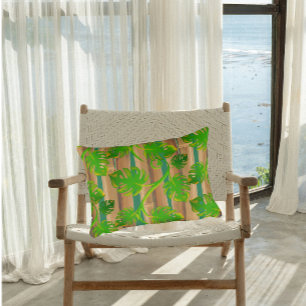 Cojín Decorativo Sueños de Selva Tropical Philodendron Bamboo