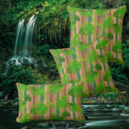 Cojín Decorativo Sueños de Selva Tropical Philodendron Bamboo