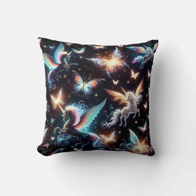 Cojín Decorativo Sueños de Unicornio (Anverso)