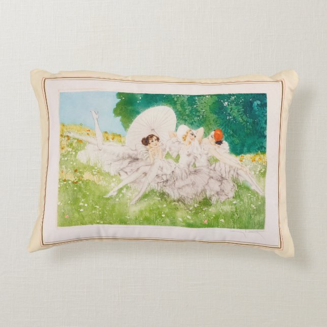 Cojín Decorativo Sueños de verano, 1934 por Louis Icart (Reverso)