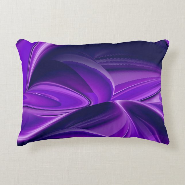 Cojín Decorativo Sueños del arcoiris de flores moradas (Anverso)