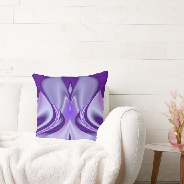 Cojín Decorativo Sueños del arcoiris de flores moradas (Sofá)
