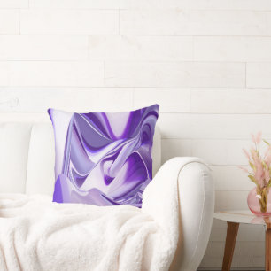 Cojín Decorativo Sueños del arcoiris de flores moradas