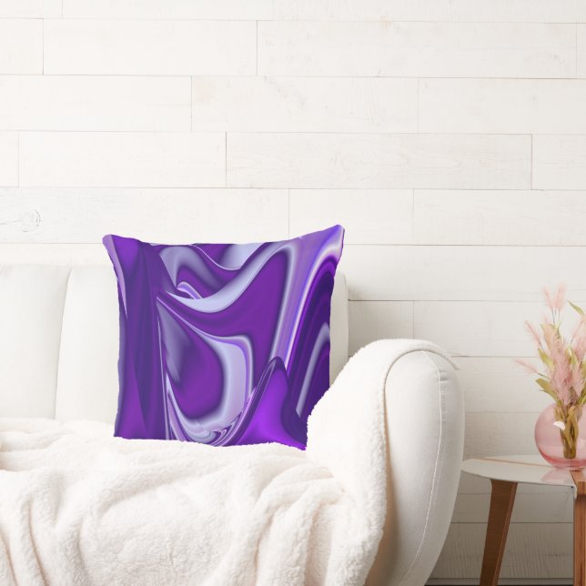 Cojín Decorativo Sueños del arcoiris de flores moradas (Sofá)
