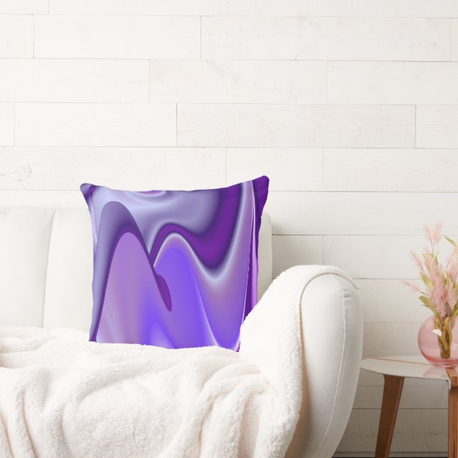 Cojín Decorativo Sueños del arcoiris de flores moradas (Sofá)
