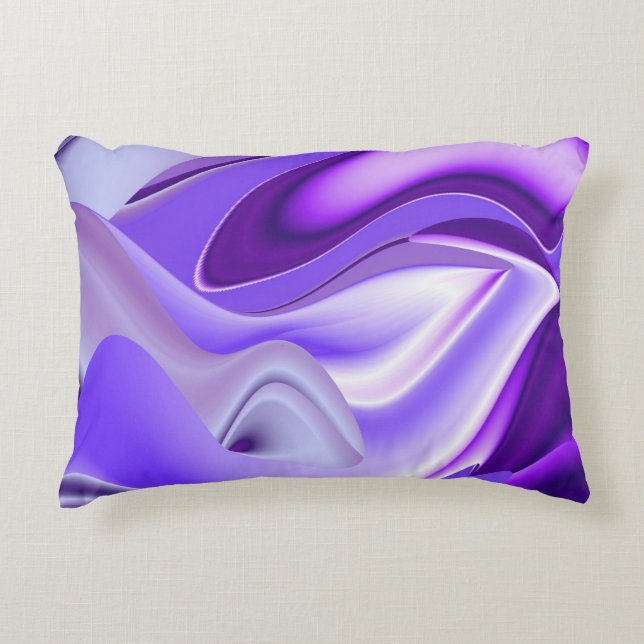 Cojín Decorativo Sueños del arcoiris de flores moradas (Anverso)