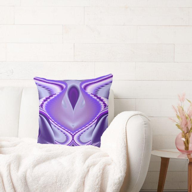 Cojín Decorativo Sueños del arcoiris de flores moradas (Sofá)