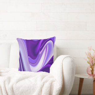 Cojín Decorativo Sueños del arcoiris de flores moradas
