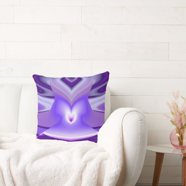 Cojín Decorativo Sueños del arcoiris de flores moradas (Sofá)